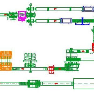 cooling, profiling and sizing line for polyurethane